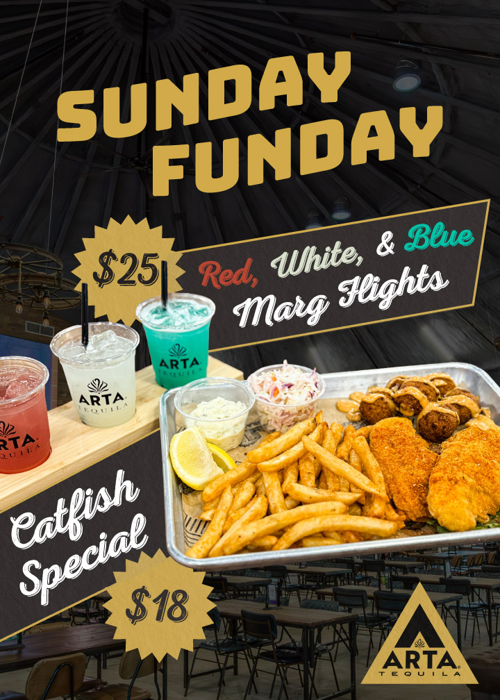 Grainhouse Sunday Special Catfish & Margarita Flight